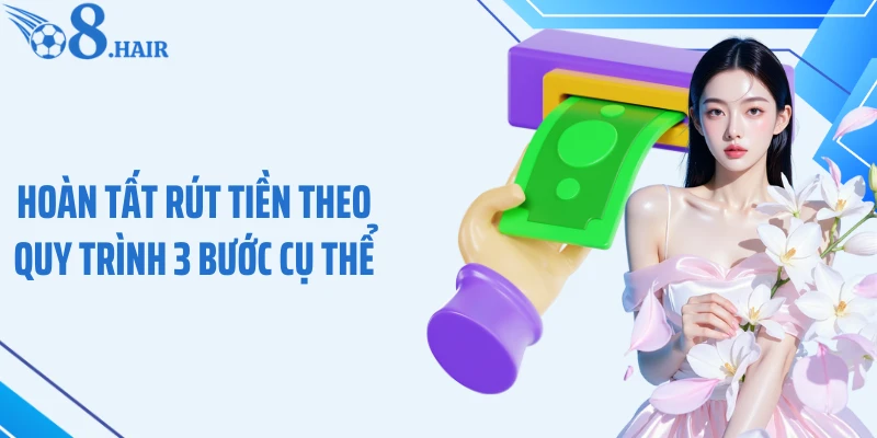 Hoàn tất rút tiền theo quy trình 3 bước cụ thể